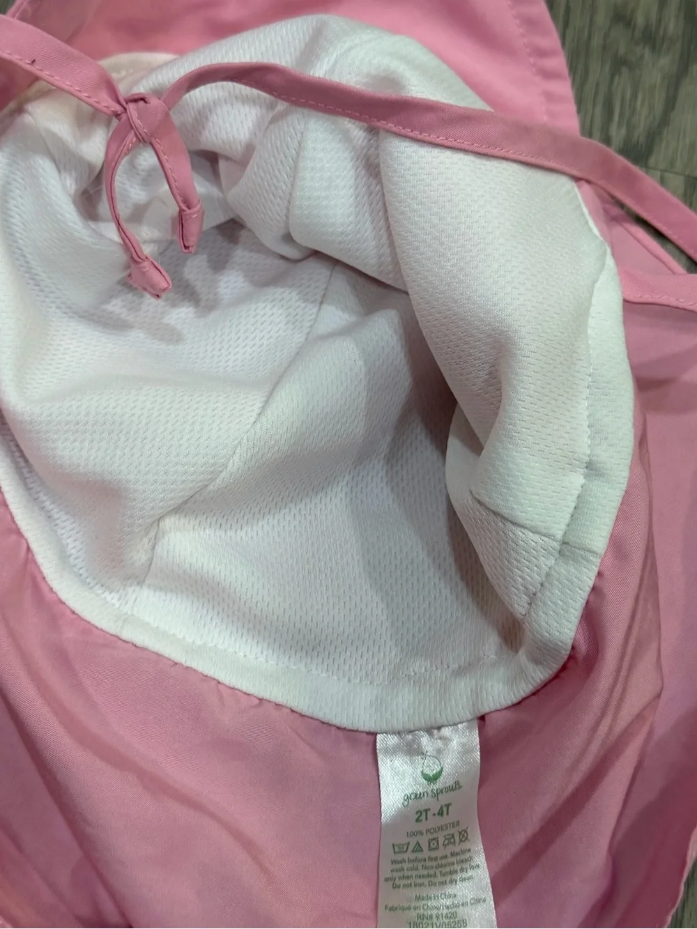 green sprouts UPF50+ Eco Flap Hat 2T-4T Pink See photos for wear
